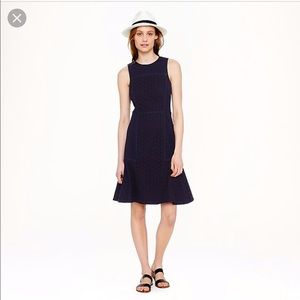 J.Crew Paneled Eyelet Dress in Black